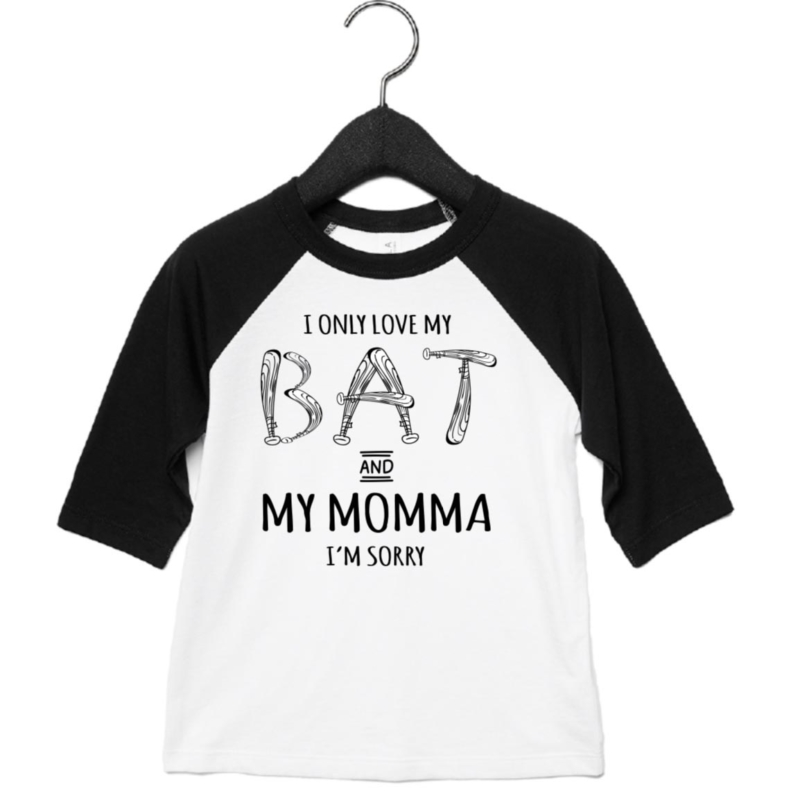 Only Love My Bat Toddler Raglan