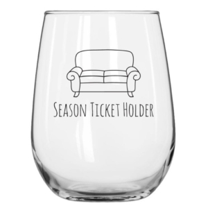 Season Ticket Holder Stemless Wine Glass